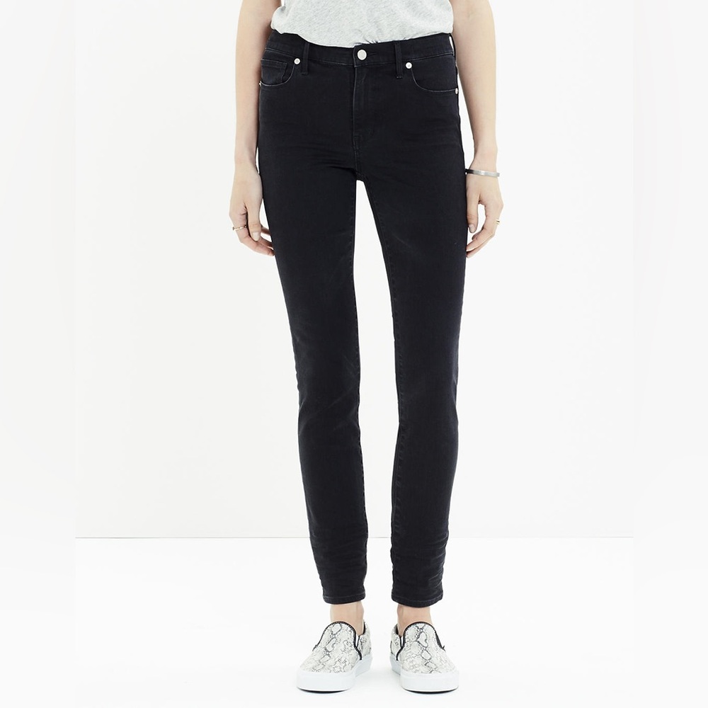 MADEWELL 9" High-Rise Skinny Jeans black wash preppy casual corpcore fall